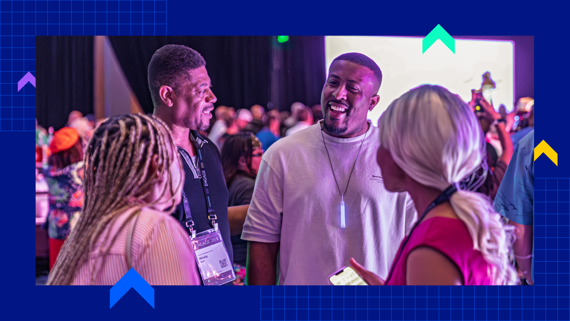 Engage | Symmetry National Conference 2025 attendees mingling at the after party.